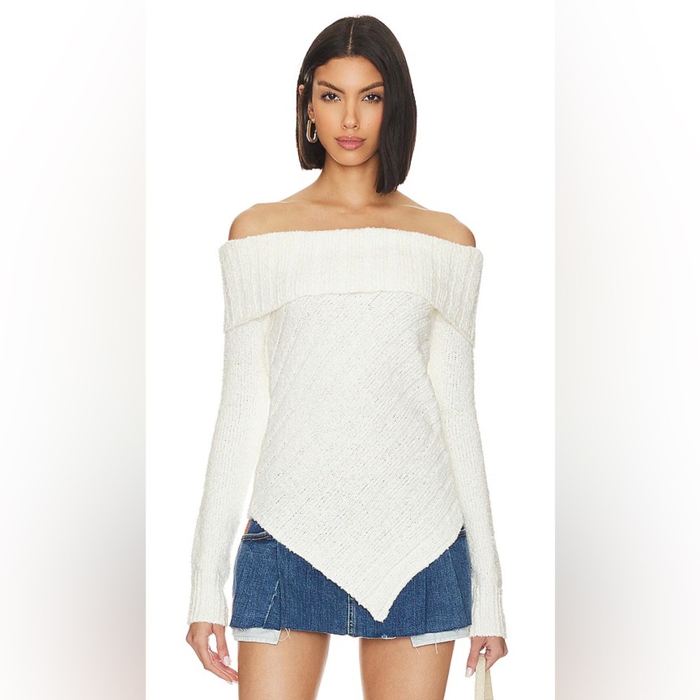 NWOT More To Come x REVOLVE Melina Off Shoulder Sweater in Ivory